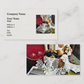 Draad, kant en naaipatronen visitekaartje (Voorkant / Achterkant)