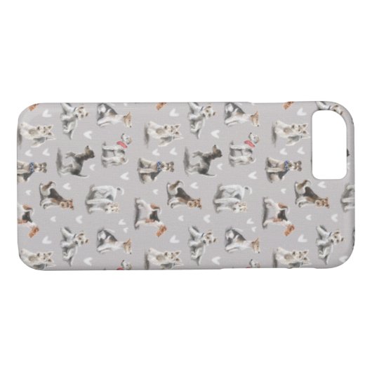 Draad met gevlekte fox terrier iPhone draagtas Case-Mate iPhone Case (Achterkant (Horizontaal))