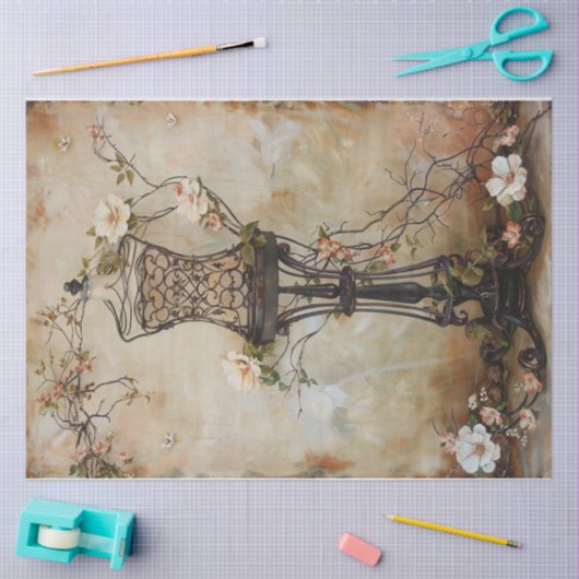 Draad metaal Jurk Vorm Tissuepapier (Craft)