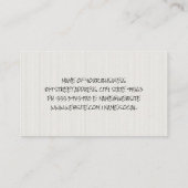 Draad Naald Stof Schaar & Vingerhoed Visitekaartje (Achterkant)