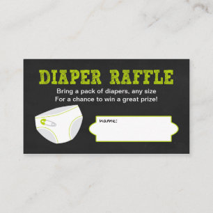 Draad Raffle Tickets/Chalkboard-neutraal groen Informatiekaartje