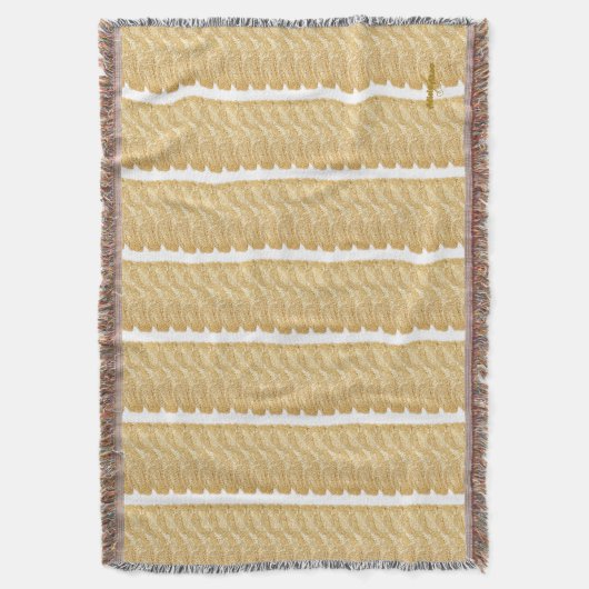 Draad van goudkleurige bruine dop deken (Voorkant Verticaal)