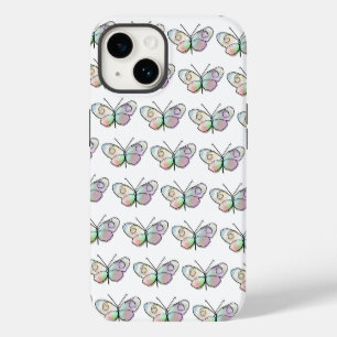 Draad Vlinder Tekenpatroon iPhone 14 Hoesje