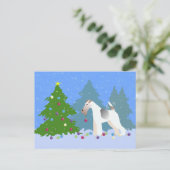 Draad voor de bedekking van de kerstboom - bos feestdagenkaart (Staand voorkant)