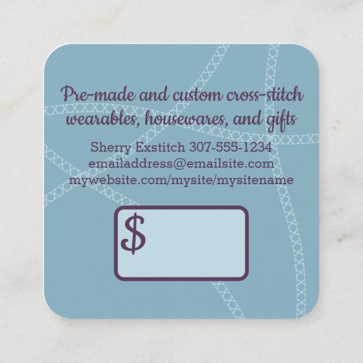 Draad voor de dwarsgestreepte bordverpakking van d vierkante visitekaartje (Achterkant)