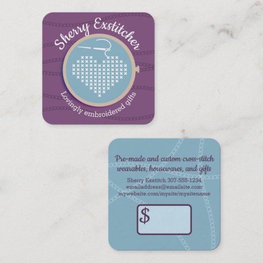 Draad voor de dwarsgestreepte bordverpakking van d vierkante visitekaartje (Voorkant / Achterkant)