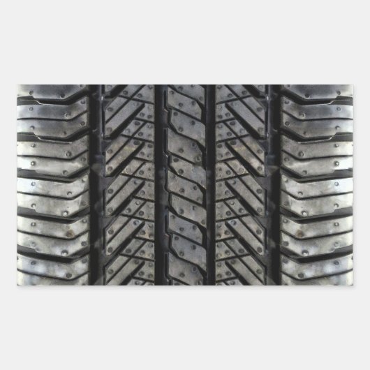 Draad voor rubberbanden, autostijldecor rechthoekige sticker (Voorkant)