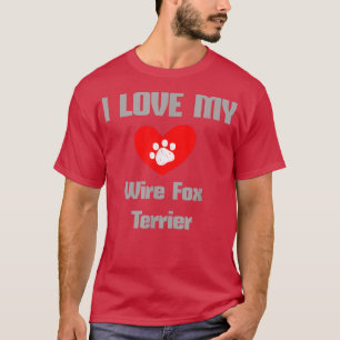 Draad voor Terrier I Love My Dog design grappdog T-shirt