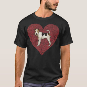 Draad voor Terrier Valentijnsdag Dog Love Fingerpr T-shirt