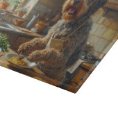 Draadharende Griffon Kookt in Keuken Snijplank (Hoek)
