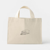 Draadharige Dachshund Boodschappentas Mini Tote Bag (Achterkant)