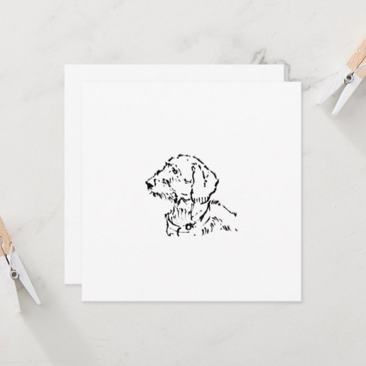 Draadharige Dachshund-hondeneigenaar (Voorkant / Achterkant in situ)