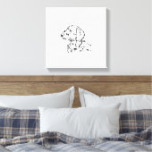 Draadharige Dachshund-hondeneigenaar Canvas Afdruk (Insitu (Slaapkamer))