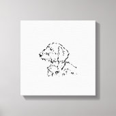 Draadharige Dachshund-hondeneigenaar Canvas Afdruk (Voorkant)
