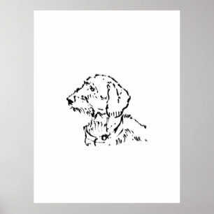 Draadharige Dachshund-hondeneigenaar Poster