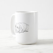 Draadharige Dachshund Mok - Keramische Koffie (Voorkant links)