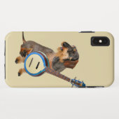 Draadharige Daschund die Banjo Speelt Case-Mate iPhone Case (Achterkant (horizontaal))