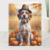 Draadharige Griffon Herfstbladeren Kaart (Voorkant)