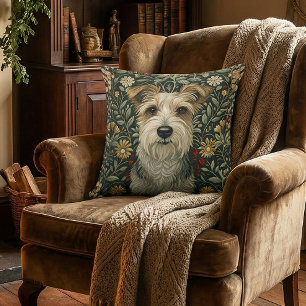 Draadharige Jack Russell Terrier in Cottagecore Tu Kussen