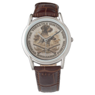 Draadharige Pointer, Jager Logo Horloge