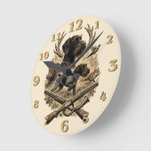 Draadharige Pointer, Jager Logo Ronde Klok (Hoek)