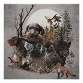 Draadharige Pointer Poster (Voorkant)