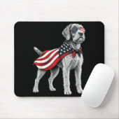 Draadharige Pointing Griffon 4 juli Amerikaans Muismat (Met muis)