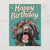 Draadharige Pointing Griffon Gefeliciteerd Briefkaart (Voorkant)