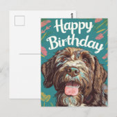 Draadharige Pointing Griffon Gefeliciteerd Briefkaart (Voorkant / Achterkant)