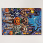 Draadharige Pointing Griffon Halloween Kostuums Legpuzzel (Horizontaal)
