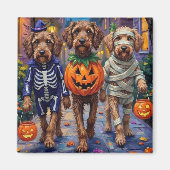 Draadharige Pointing Griffon Halloween Kostuums Magneet (Voorkant)