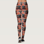 Draadharige Pointing Griffon Hart Valentijnsdag Leggings (Achterkant)