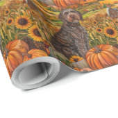 Draadharige Pointing Griffon Herfst Dankdag Cadeaupapier (Rol Hoek)