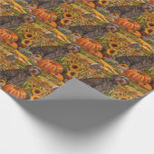 Draadharige Pointing Griffon Herfst Dankdag Cadeaupapier (Hoek)