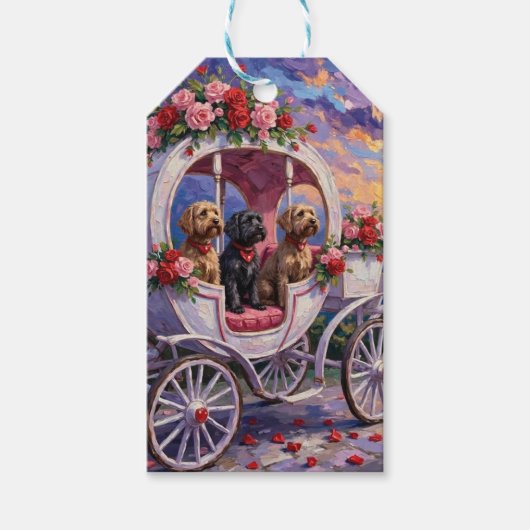 Draadharige Pointing Griffon Hond Valentijnsdag Cadeaulabel (Voorkant)