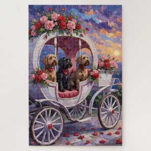 Draadharige Pointing Griffon Hond Valentijnsdag Legpuzzel