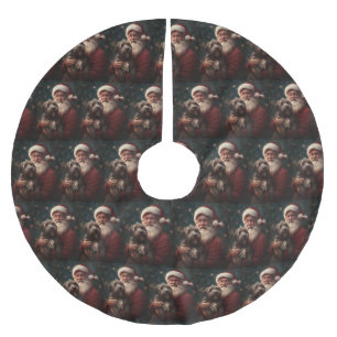 Draadharige Pointing Griffon Kerstman Kerstmis Kerstboom Rok