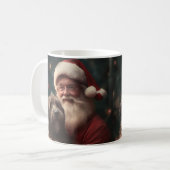Draadharige Pointing Griffon Kerstman Kerstmis Koffiemok (Voorkant links)