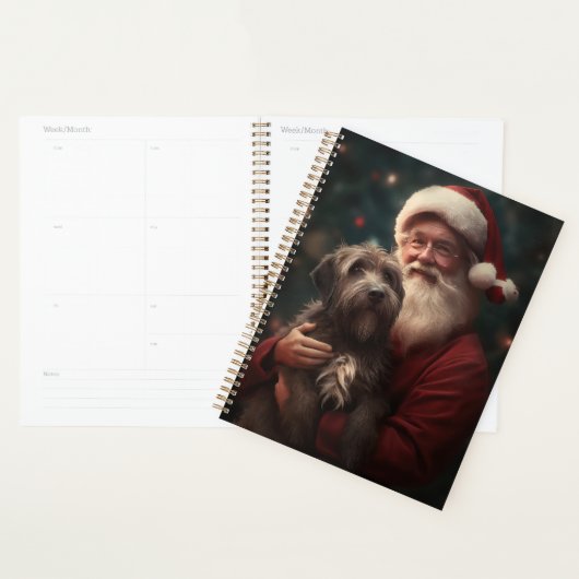 Draadharige Pointing Griffon Kerstman Kerstmis Planner (Display)