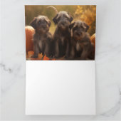 Draadharige Pointing Griffon Puppy Herfst Kaart (Binnen)