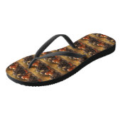 Draadharige Pointing Griffon Puppy Herfst Teenslippers (Schuin)