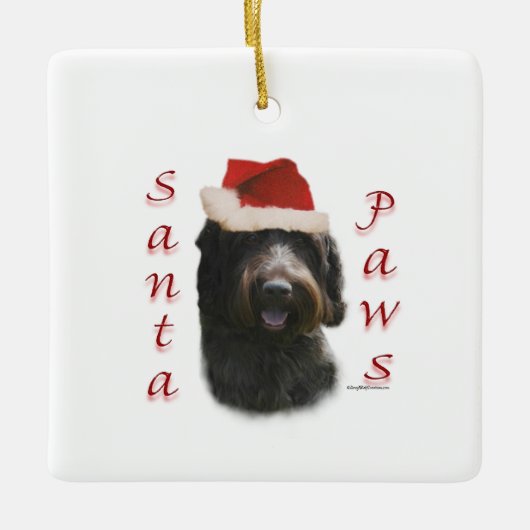 Draadharige Pointing Griffon Sinterklaas Keramisch Ornament (Voorkant)