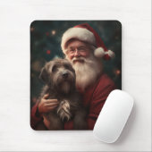 Draadharige Pointing Griffon Sinterklaas Kerstmis Muismat (Met muis)