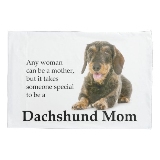 Draadharige teckel Mom Kussensloop (Achterkant)