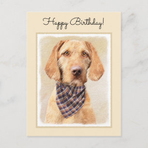 Draadharige Vizsla-schilderij - Mooie originele ho Briefkaart