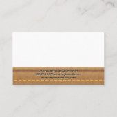 draadhaspels | naaister | leer visitekaartje (Achterkant)