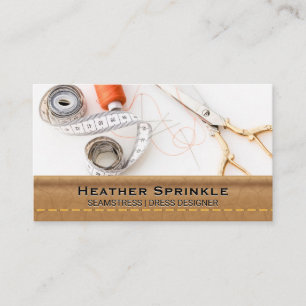 draadhaspels   naaister   leer visitekaartje