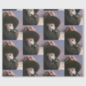  draadje in sneeuwpakpapier cadeaupapier (Vlak)