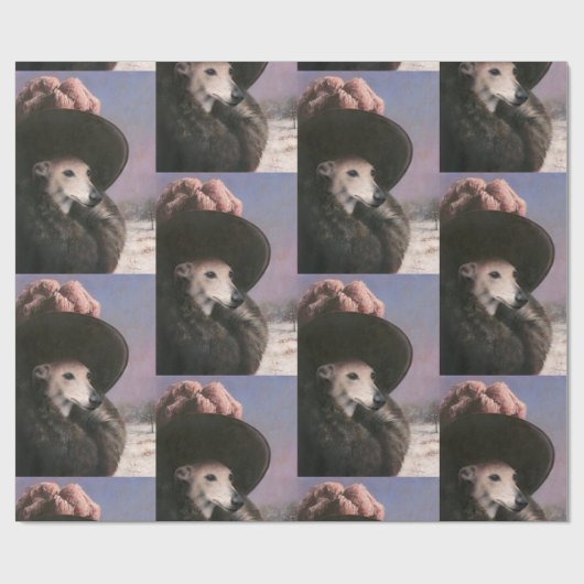 draadje in sneeuwpakpapier cadeaupapier (Vlak)