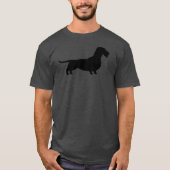 Draadloos dashond | Wiener Dog Silhouette T-shirt (Voorkant)
